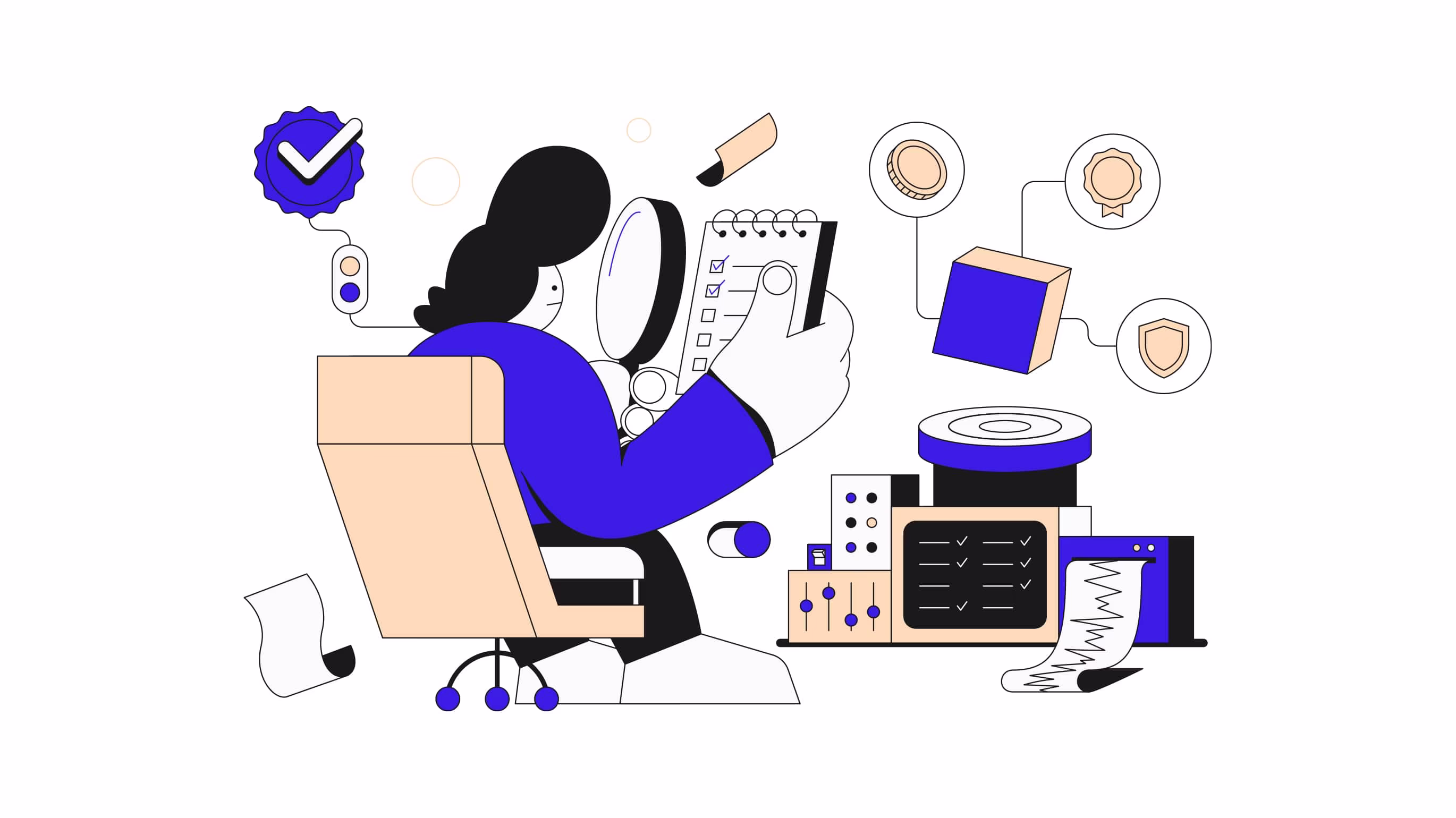 Ilustración para la sección de inspección y control