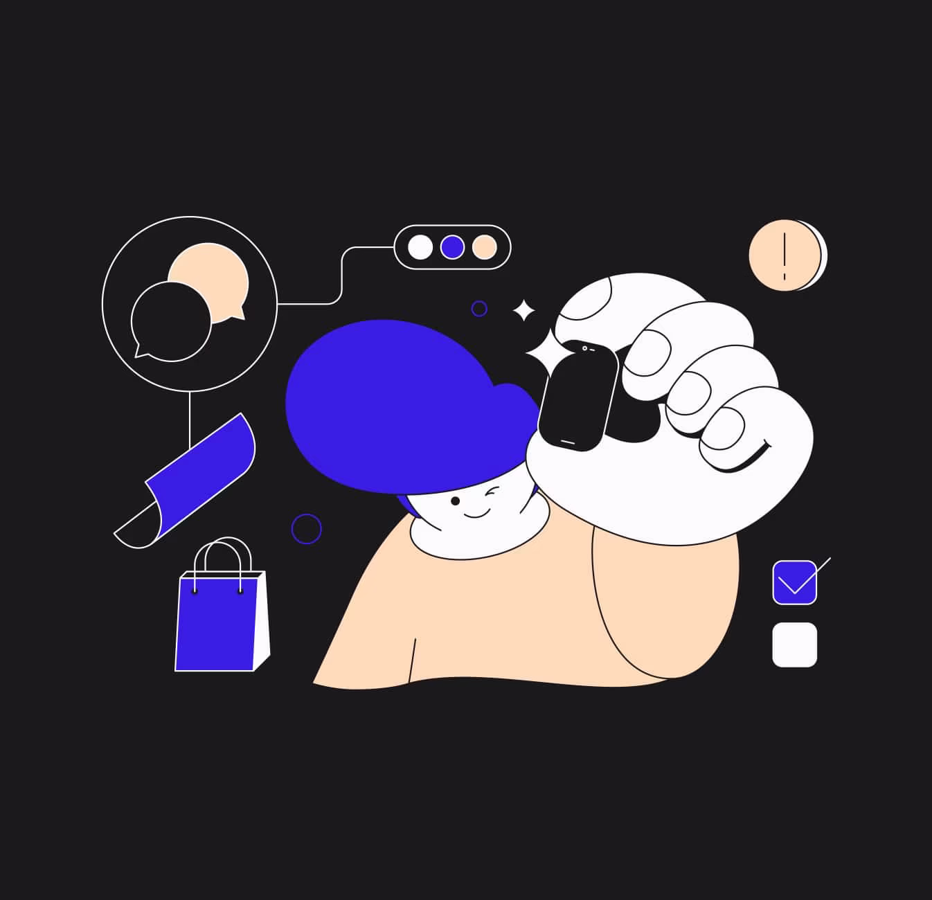 Ilustración para el banner de contacto