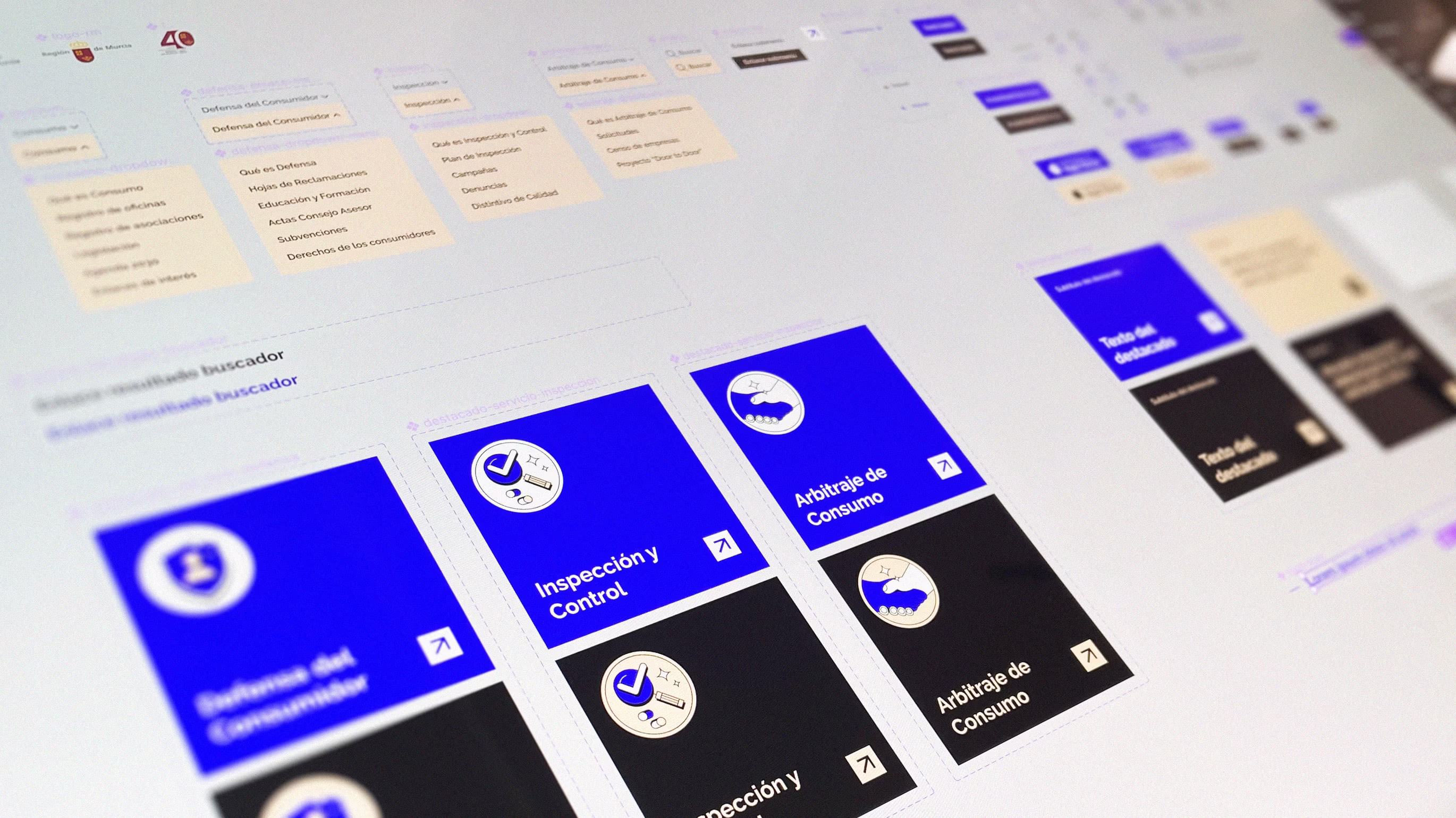 Imagen del proceso de diseño de la web