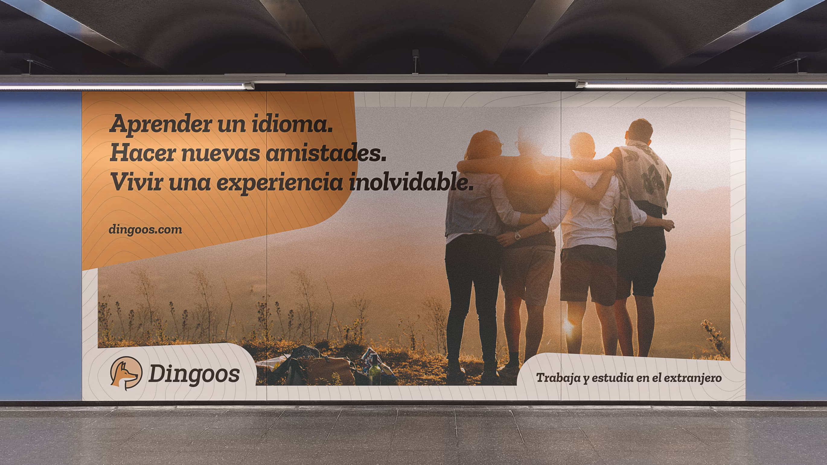 Diseño de valla publicitaria en el metro