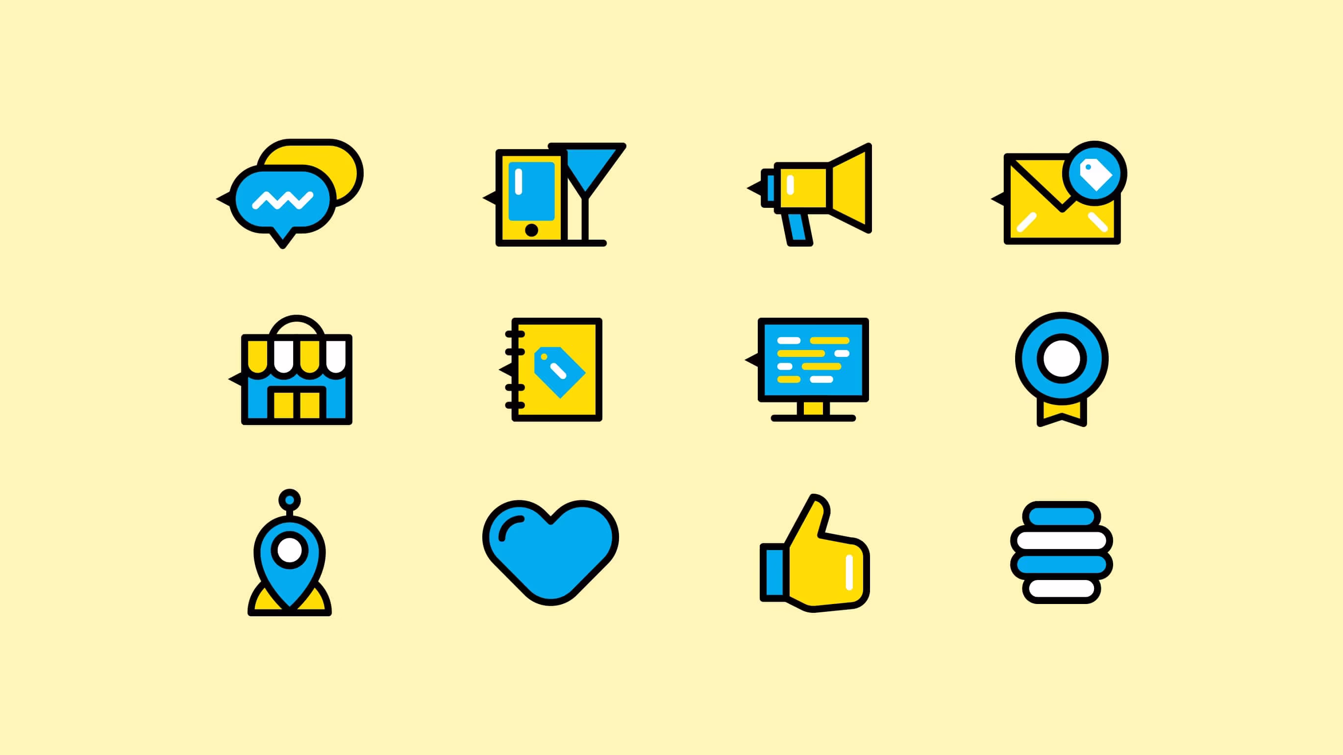 Diseño final de la iconografía web