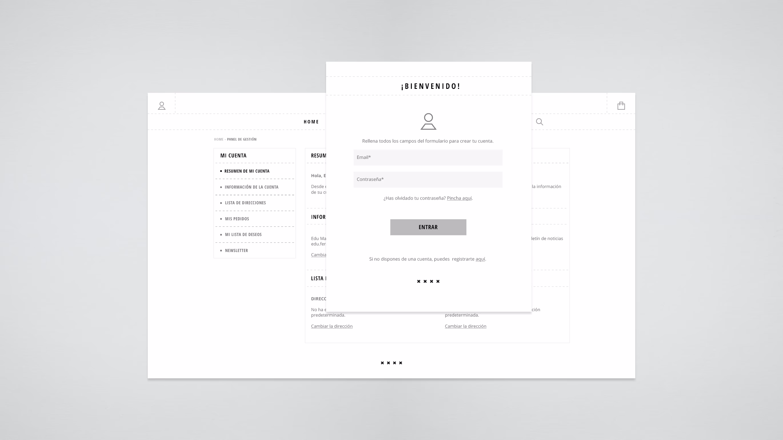 Diseño de diferentes elementos de la web