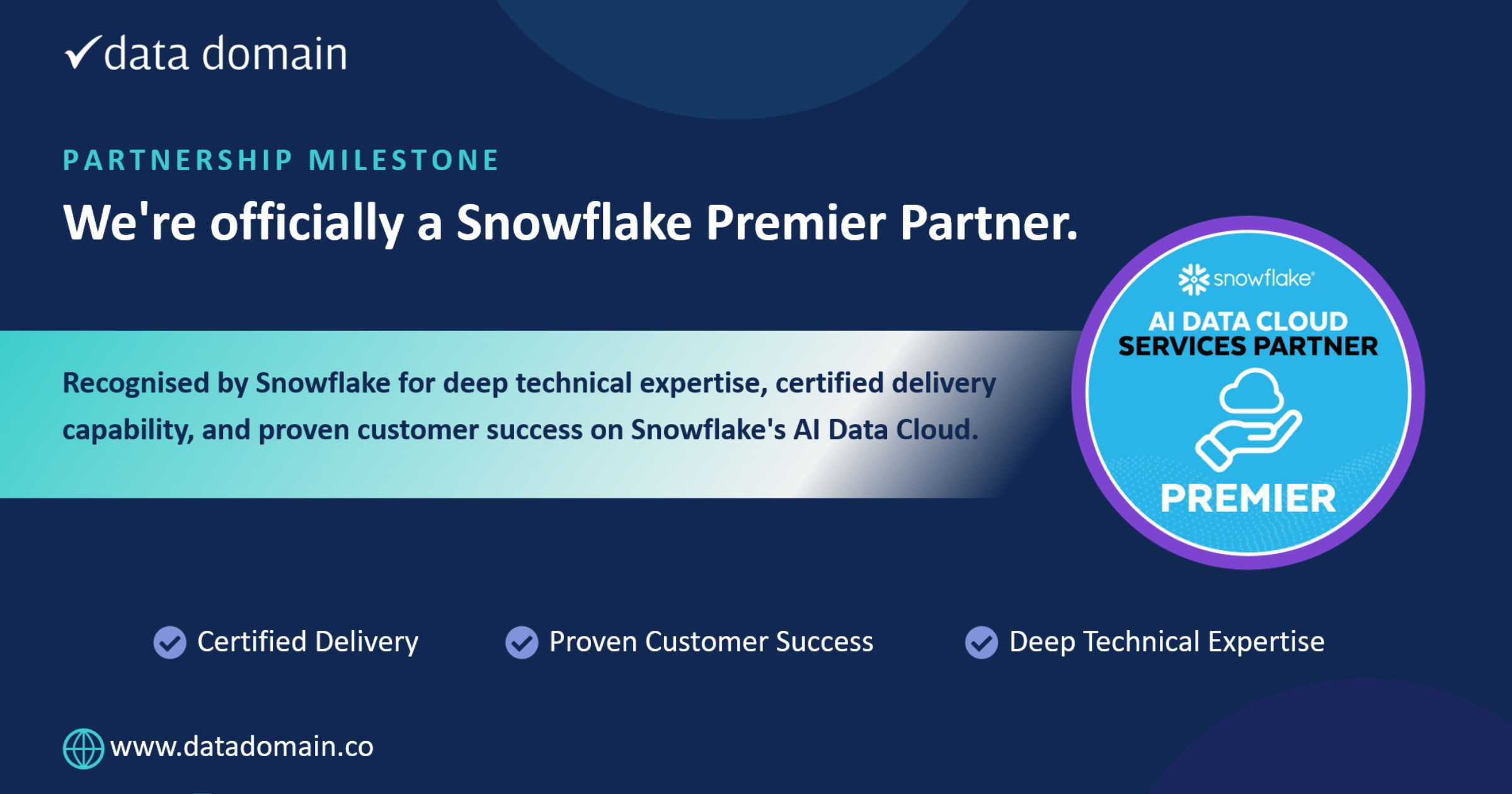 Data Domain Achieves Snowflake Premier Partner Tier