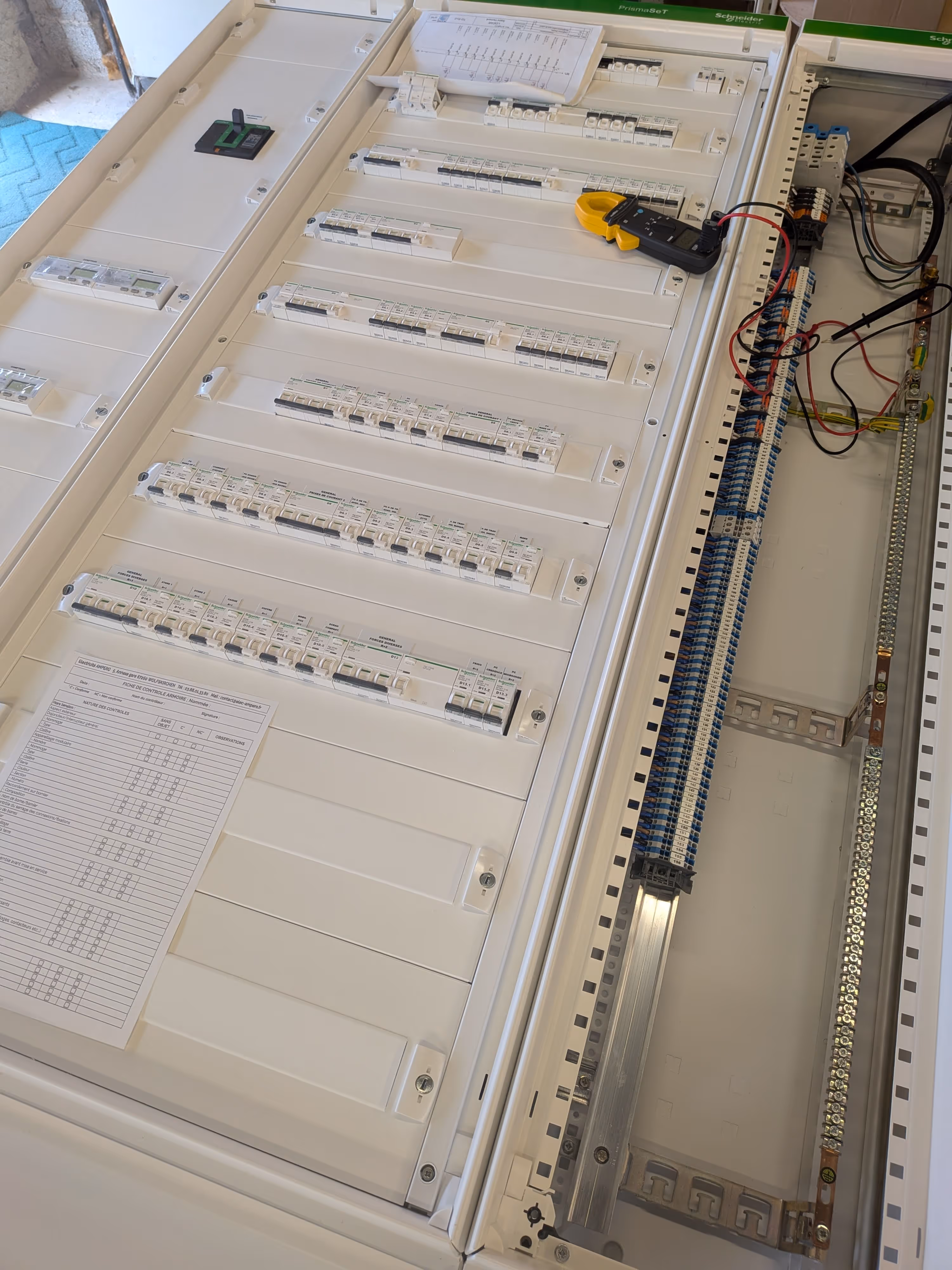 Essai tableau distribution 250A Prisma G