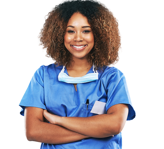 A cheerful doctor after utilizing epocrates, reflecting confidence in the app's medical resources.