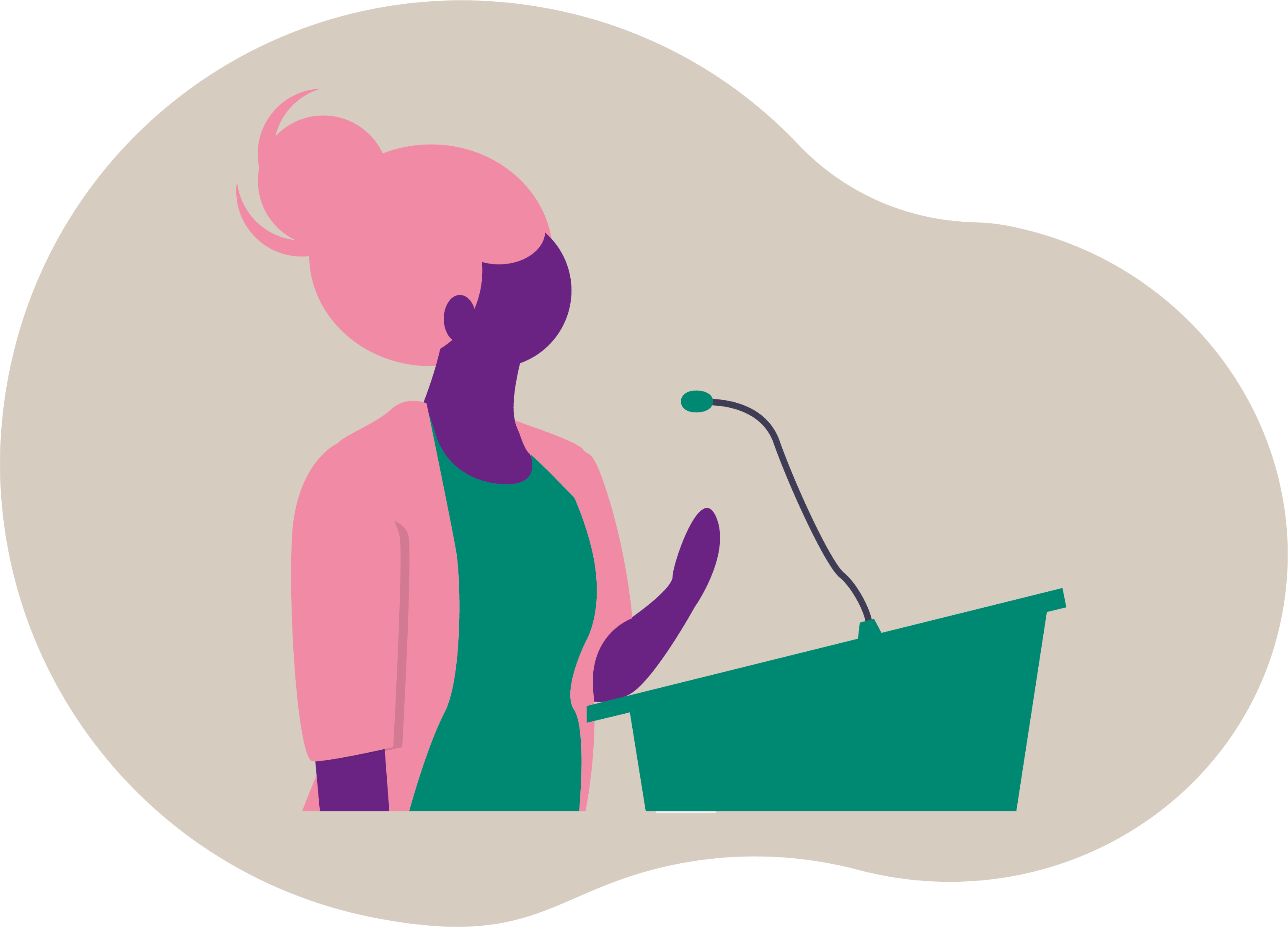 En kvinna som föreläser