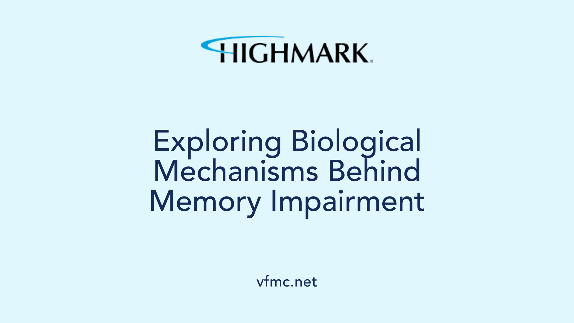 Exploring Biological Mechanisms Behind Memory Impairment