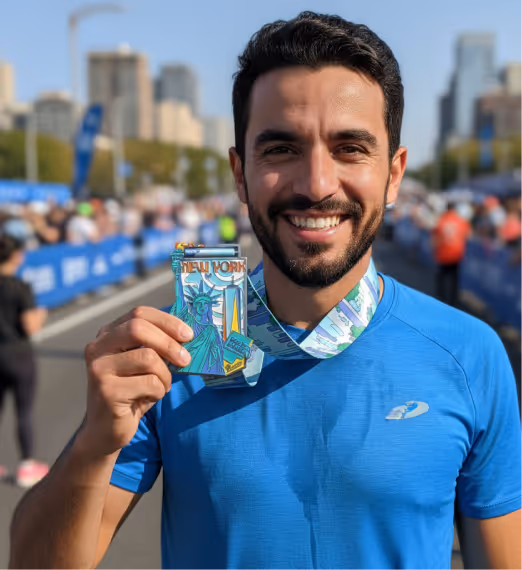 Man with New-York medal