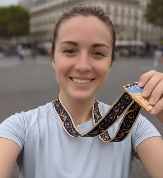Woman with Paris medal