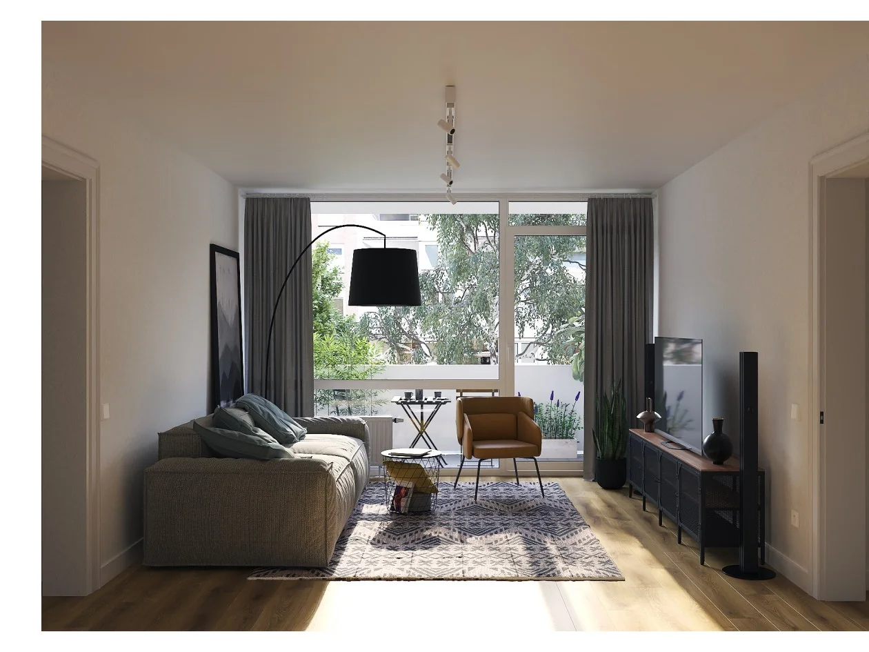 NOVADIS 3D-Entwurf für den Wohnbereich einer Wohnung in Düsseldorf-Kaiserswerth