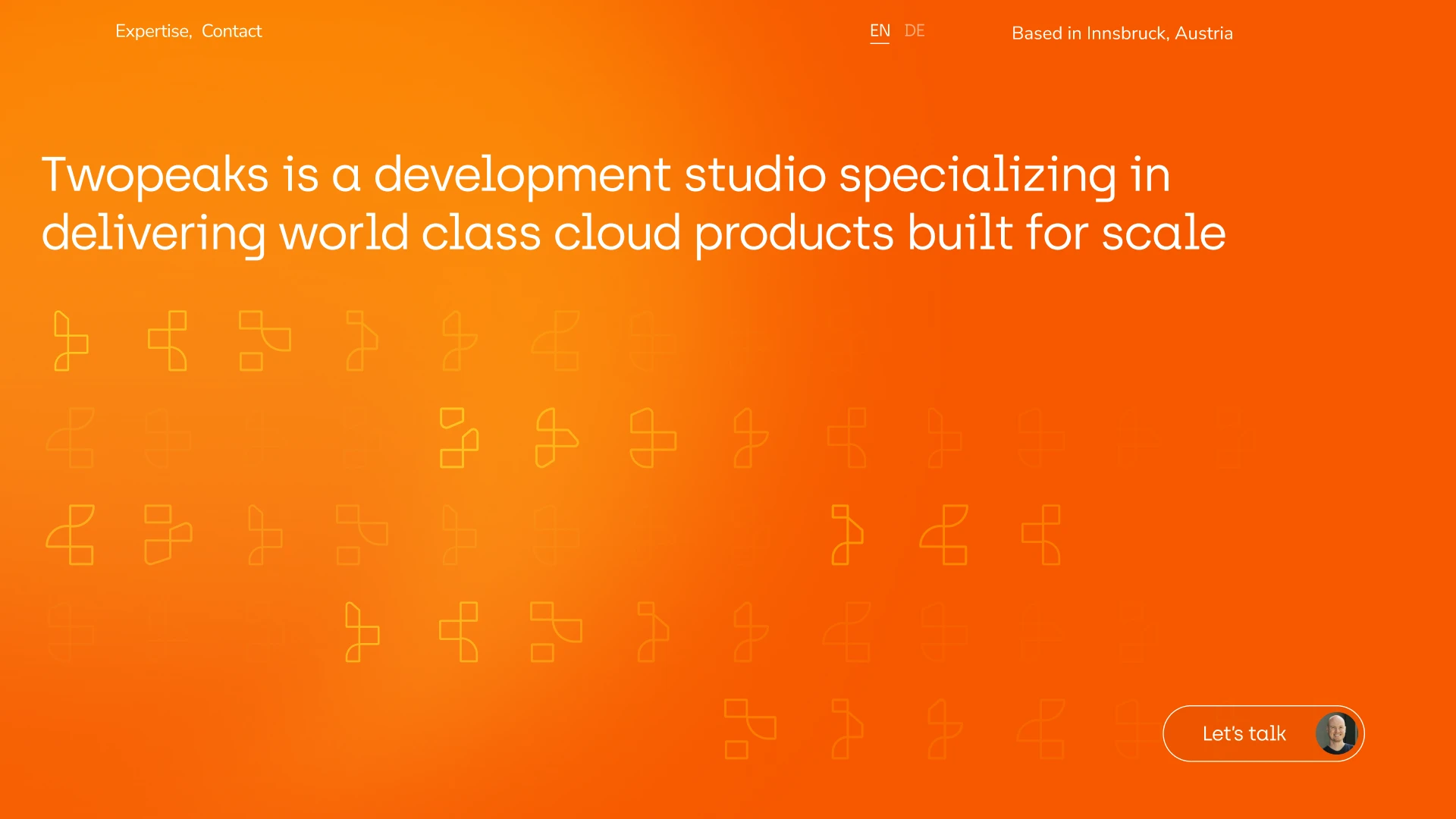 Voorbeeld van een landingspagina als onderdeel van een van-naar design project