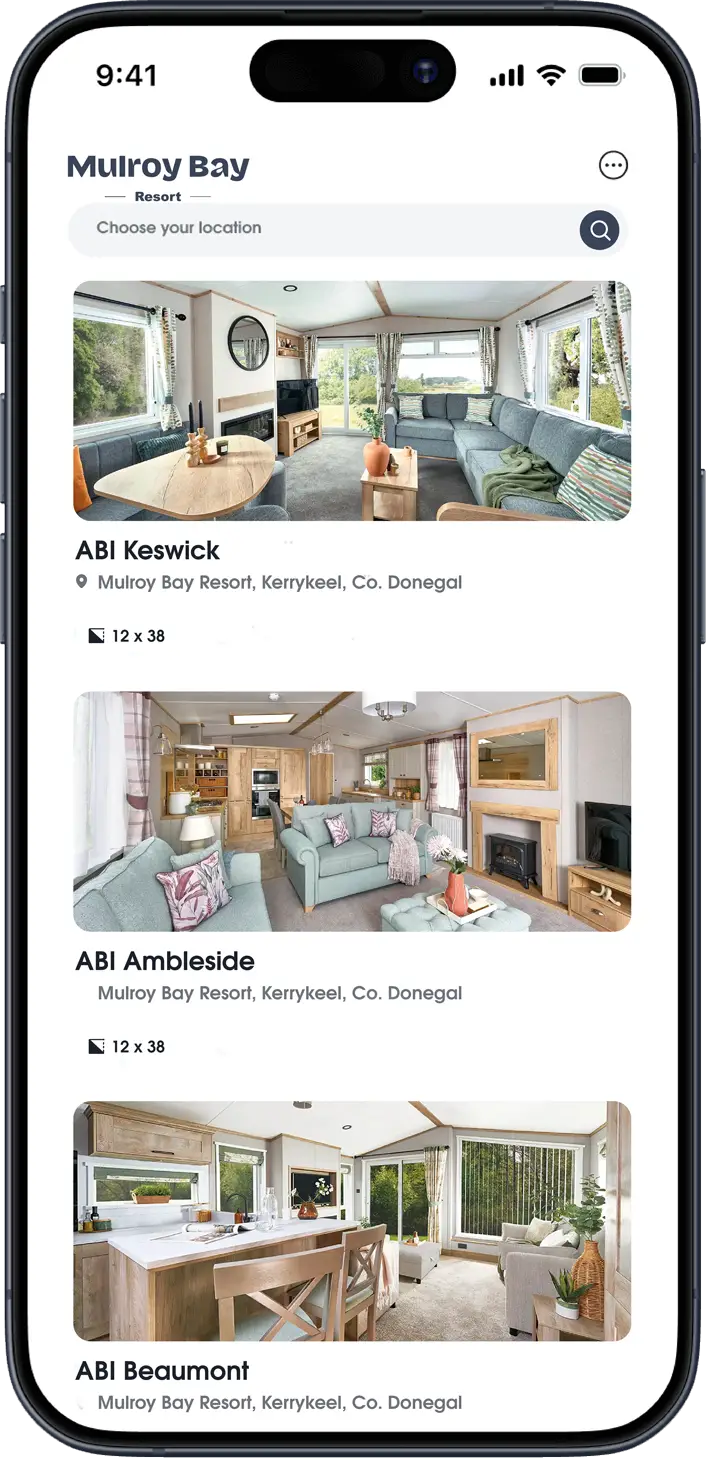 Mobile homes available to purchase at Mulroy Bay Resort