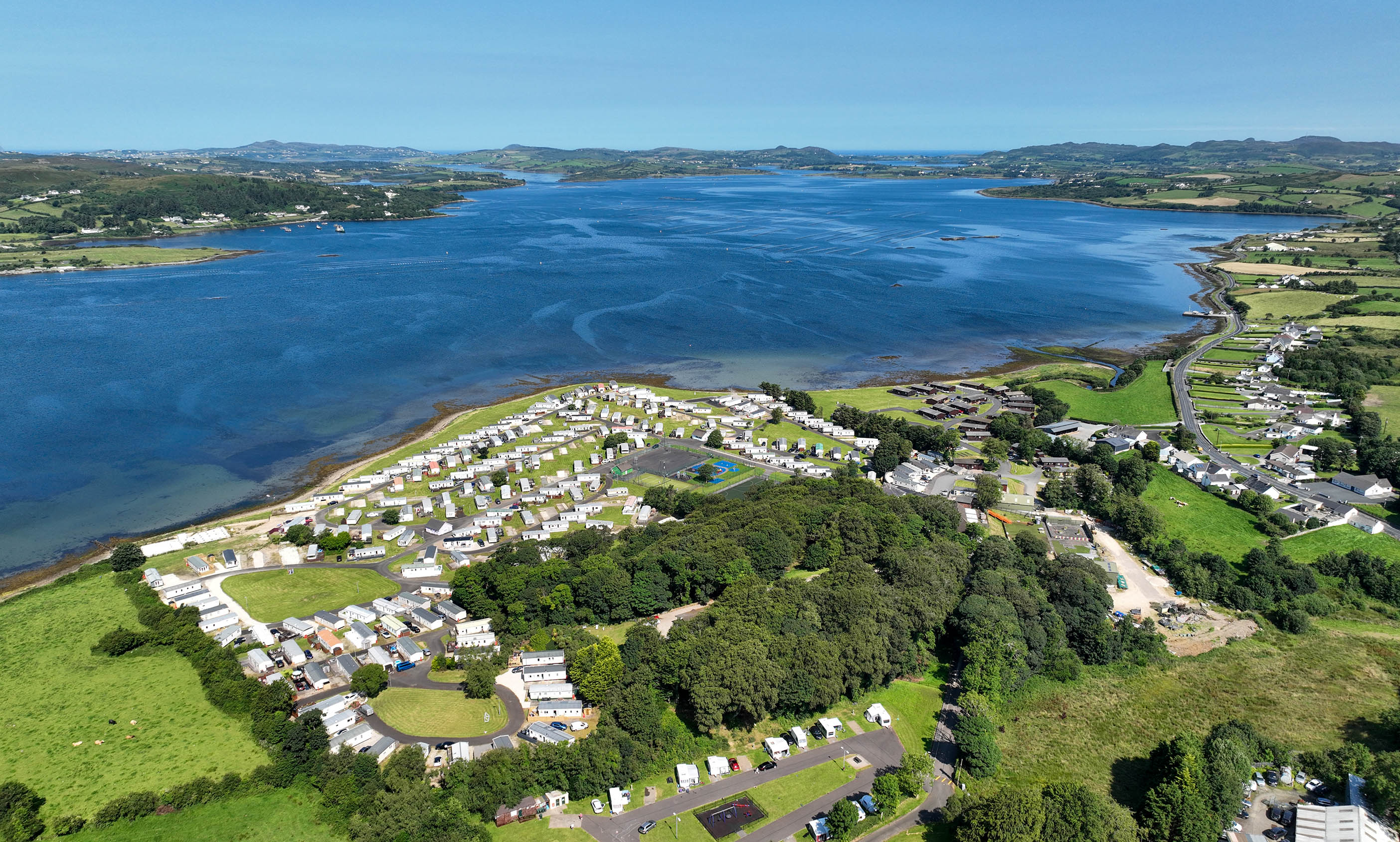 Mulroy Bay Resort | Drone photograph overlooking Mulroy Bay Resort