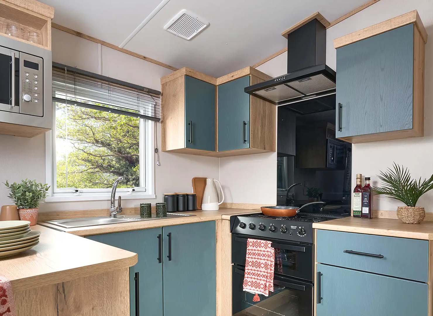 Blue kitchen in the ABI Keswick