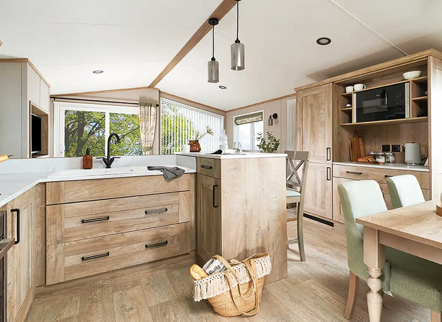 Spacious wood-finish kitchen in the ABI Beaumont