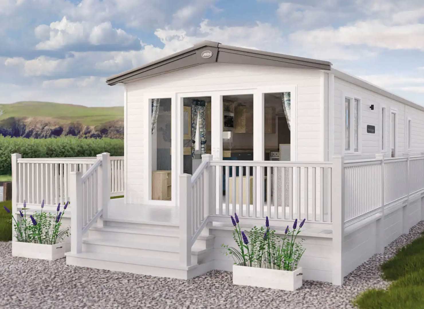 Exterior of the ABI Wimbledon holiday home with a deck