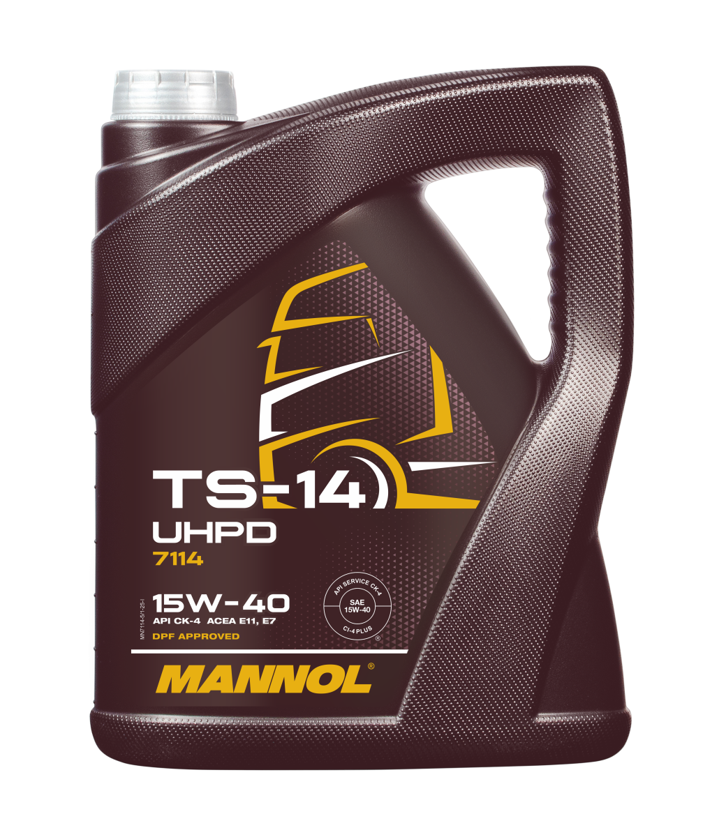 MANNOL TS-14 UHPD 15W-40 synthetic diesel engine oil, SKU 7114, front packshot