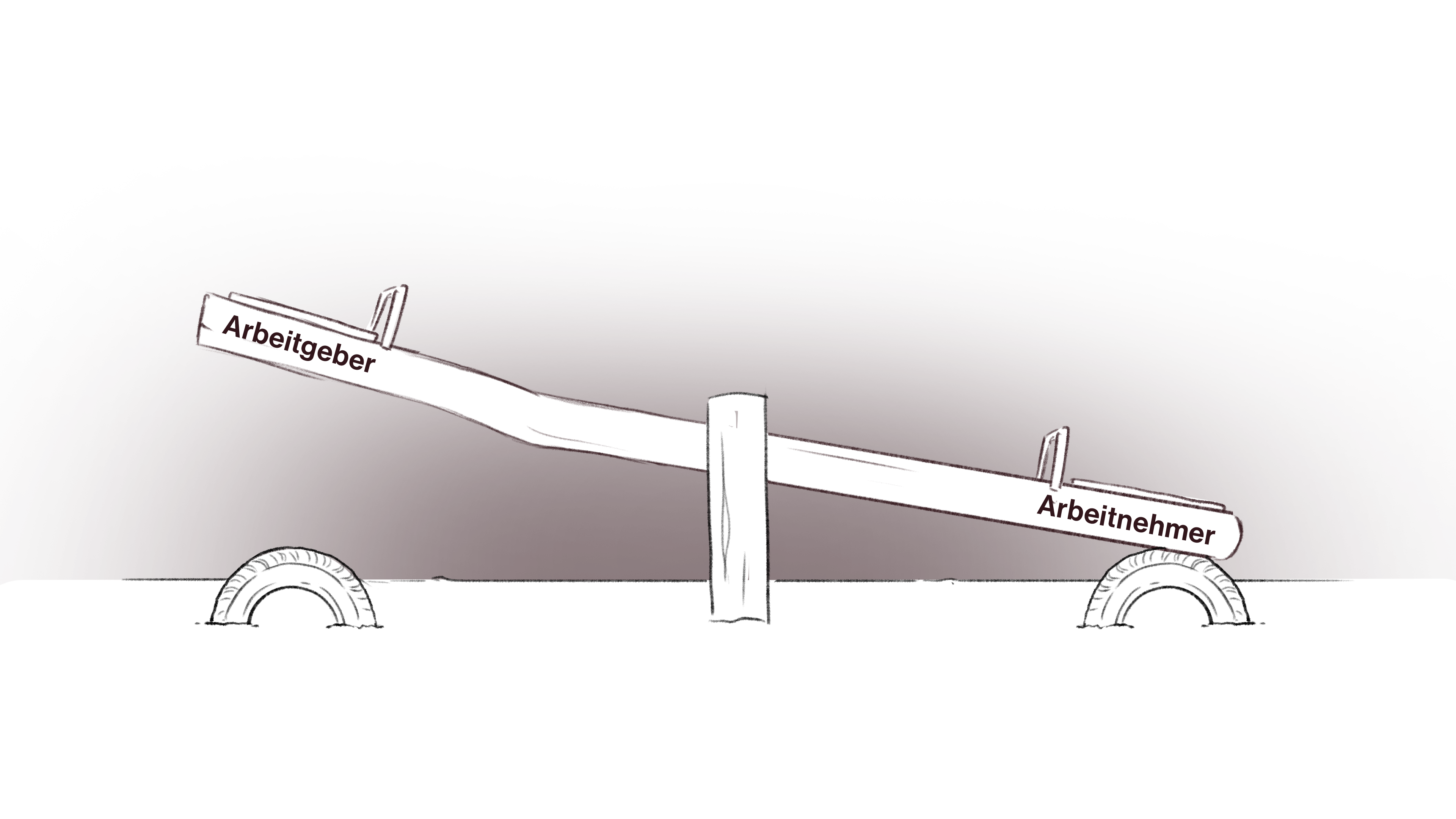 Grafik Arbeitgebermarkt vs. Bewerbermarkt: Waage zeigt Machtverschiebung vom Arbeitgeber zum Arbeitnehmer, Kandidaten haben heute die Verhandlungsmacht