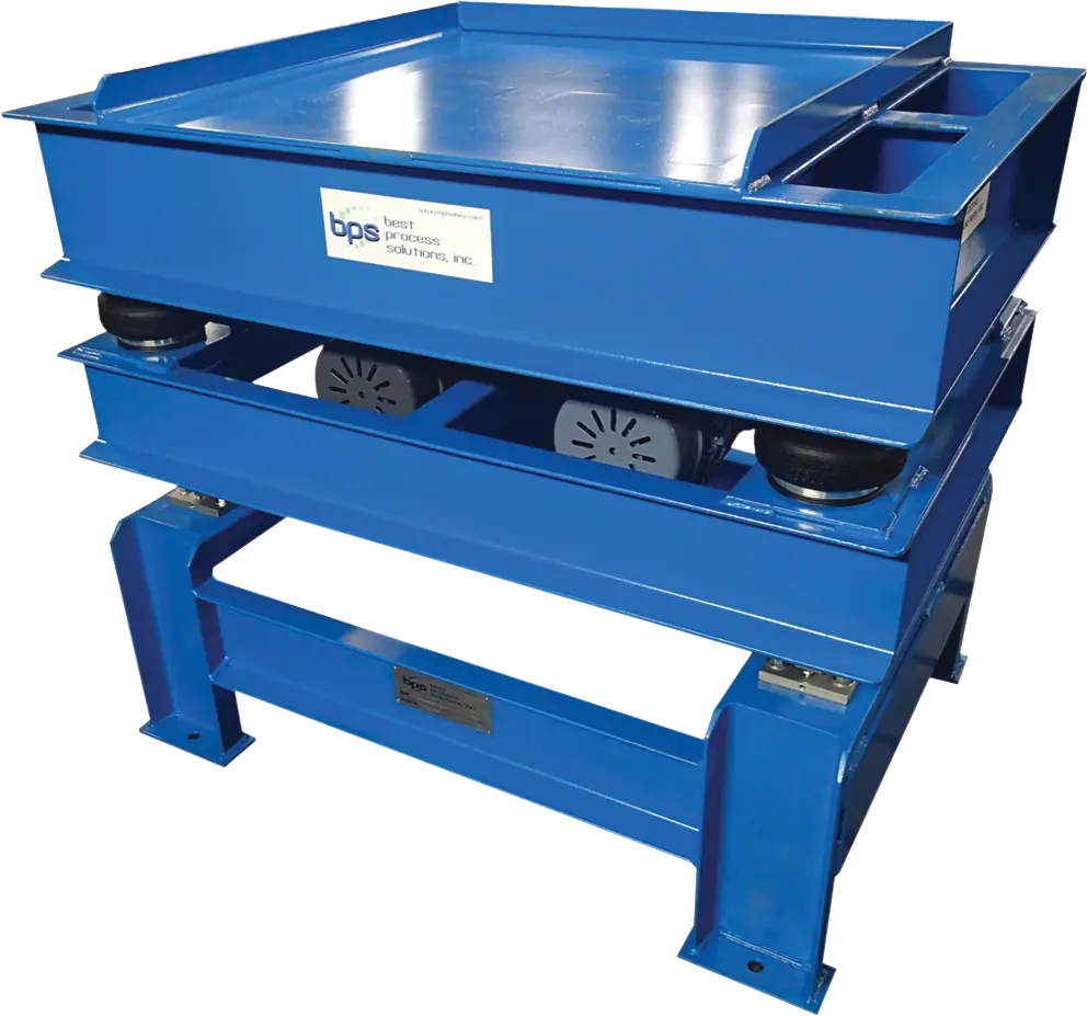 Flat Deck Vibratory Table with Reinforced Deck and Dual Industrial Coil Springs for Heavy-Duty Packing