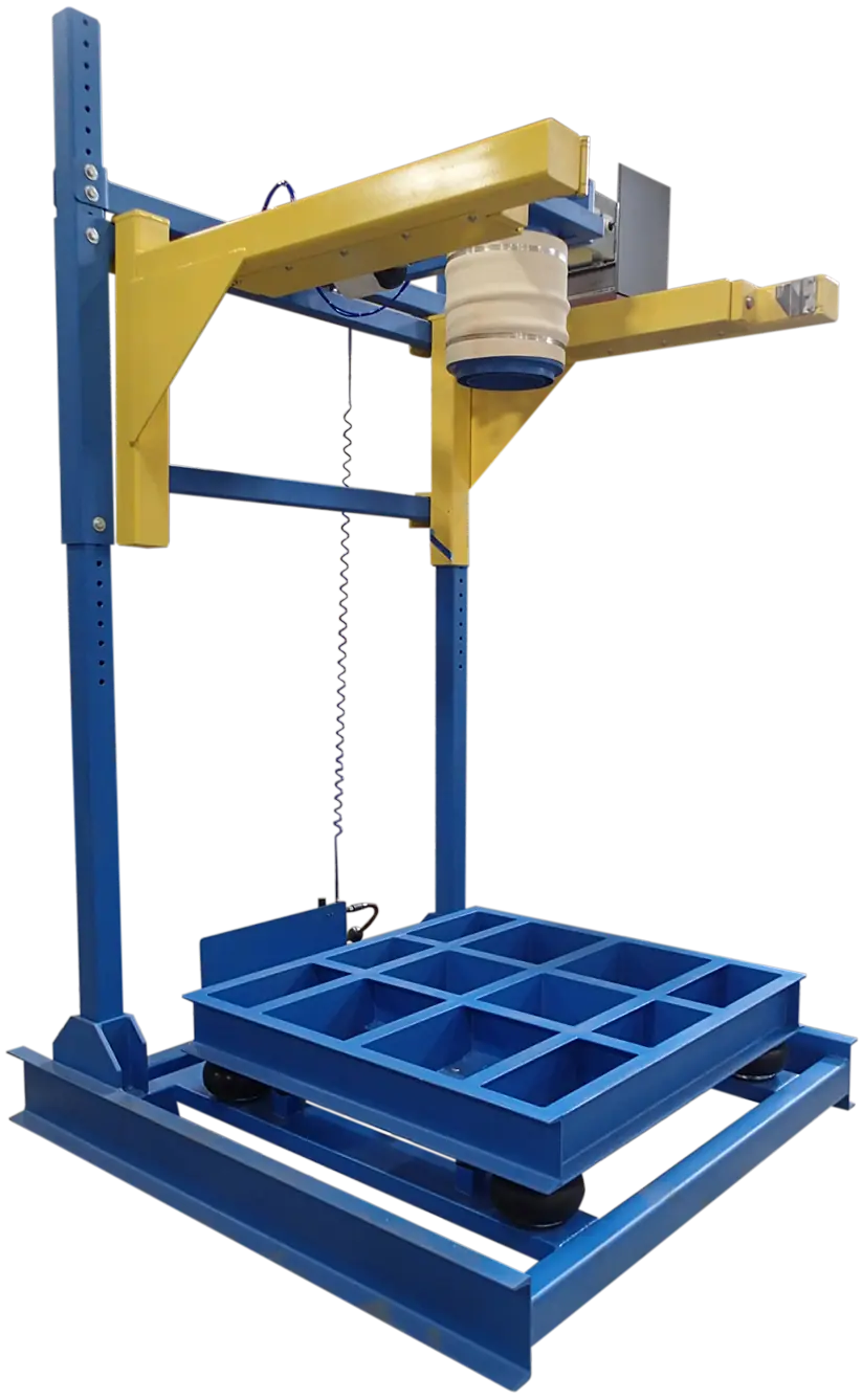Bulk Bag Loading System with Adjustable Frame and Modular Support Base for Flexible Bulk Packaging