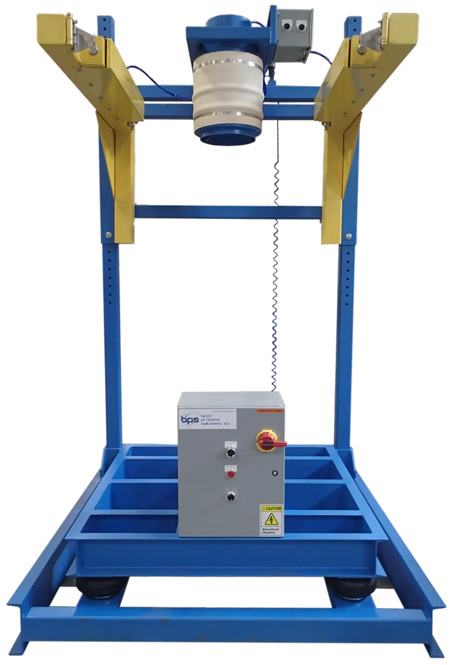 Bulk Bag Loading System with Integrated Control Panel and Overhead Fill Spout for Precision Bulk Filling