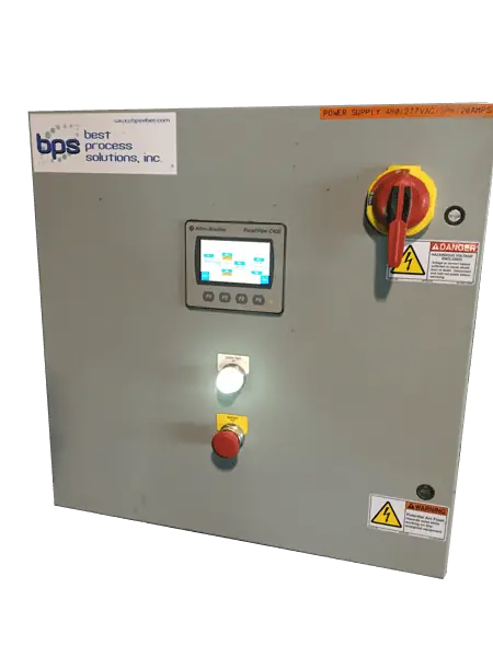 Air Heaters Control Panel with Digital Touchscreen Interface and Emergency Stop for Precision Thermal Regulation