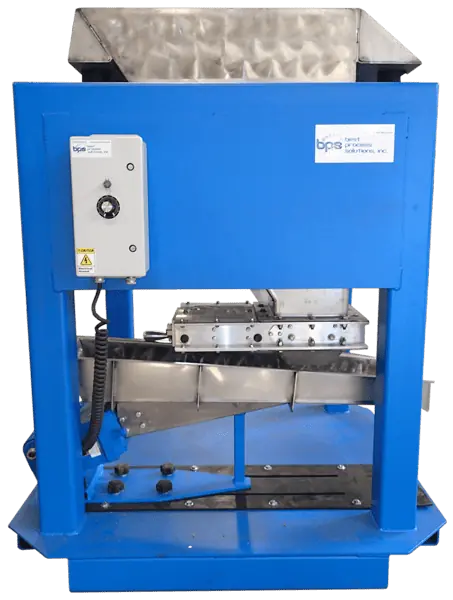 Electromagnetic Vibratory Feeder with integrated stainless steel tray and advanced control box for high-precision material flow