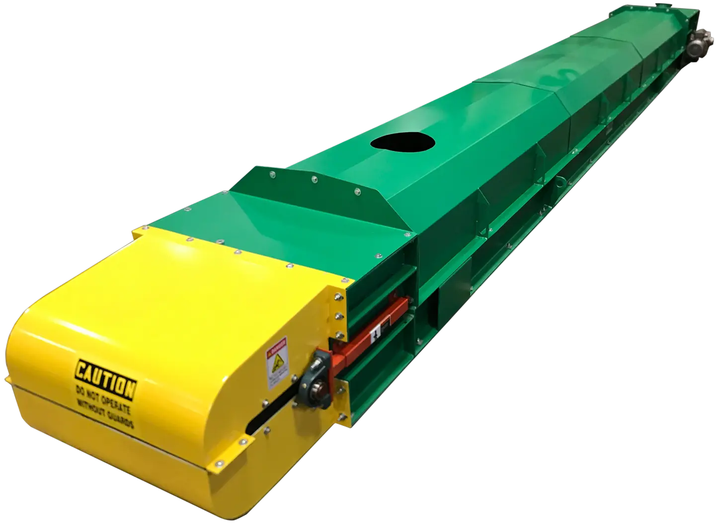 Belt Conveyor with stainless steel frame for hygienic bulk material transfer in food or pharmaceutical applications