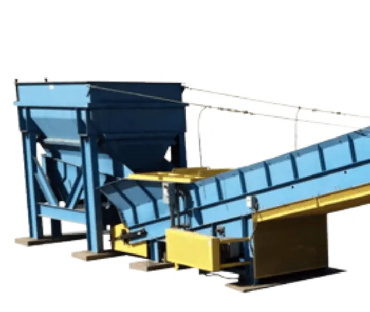 Container Loading System with elevated conveyor belt and secure feed mechanism for dust-free loading operations