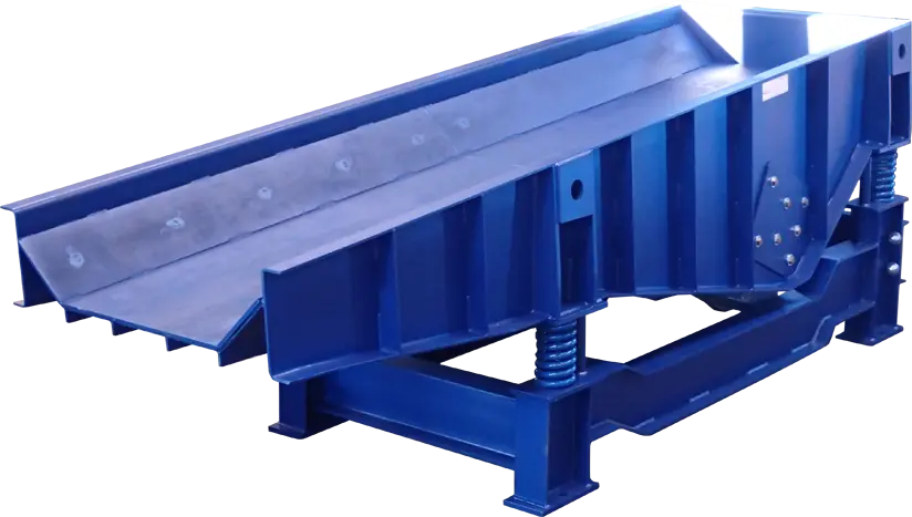 Undermill Feeder system engineered with rugged frame and abrasion-resistant construction for reliable operation in scrap metal processing