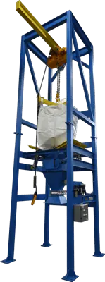 Model MTD-4 K Bulk Bag Unloader Discharger mobile design with adjustable bag support frame for versatile operations