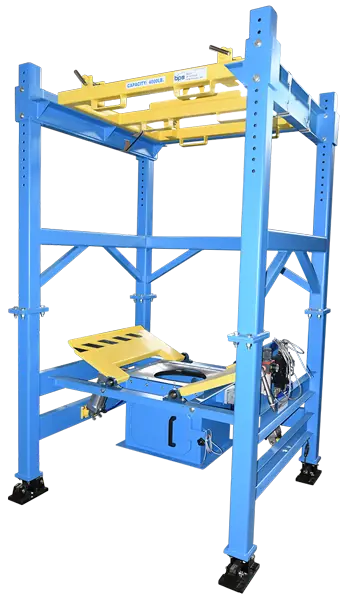 Bulk bag unloader discharger with automated discharge gate