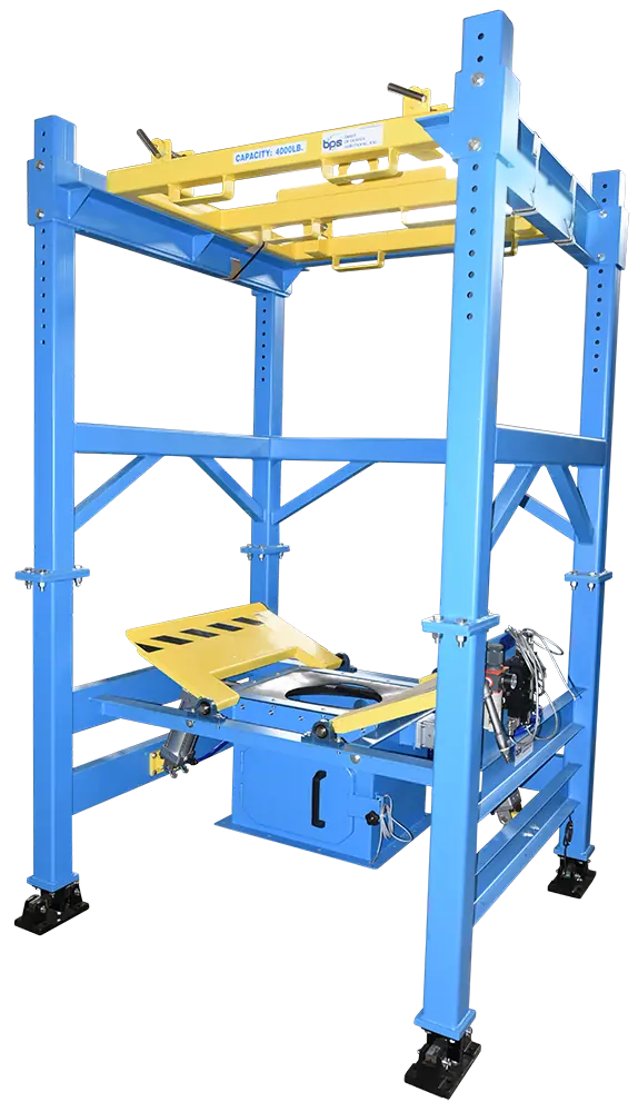 Model MTD-2.5K Bulk Bag Unloader Discharger with integrated conveyor system for efficient bulk material unloading