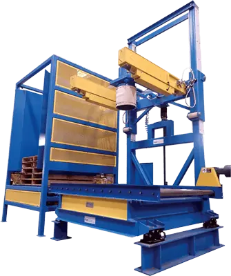 Bulk Bag Filler with integrated pallet stacker and automated loading systemBulk Bag Filler with integrated pallet stacker and automated loading system