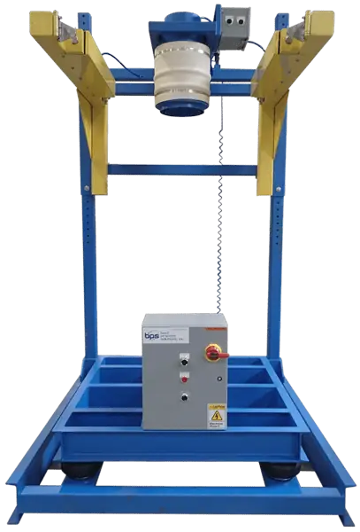Bulk Bag Filler with roller conveyor integration for automated material transfer