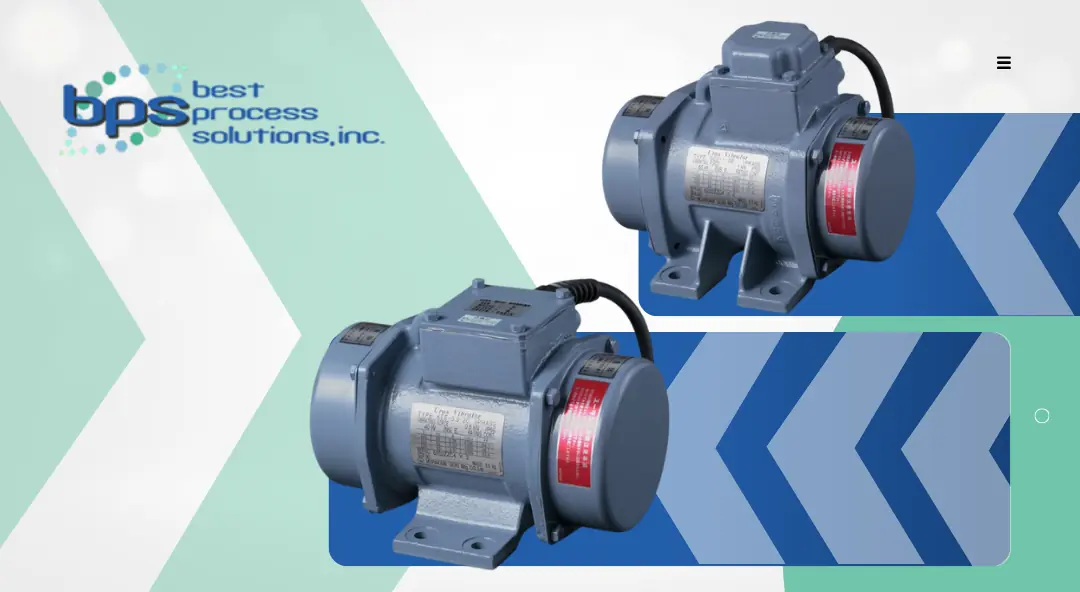 Single phase vs three phase vibratory motors shown as two BPS vibrator motors on stylized plant backdrop.