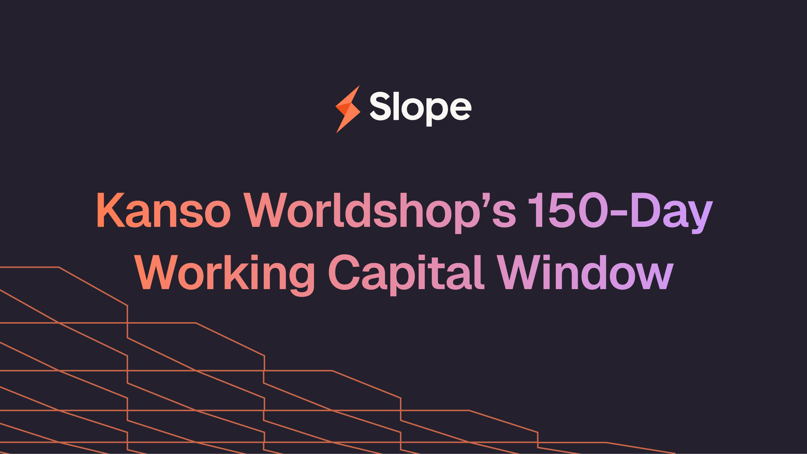 Kanso Worldshop’s 150-Day Working Capital Window—Built by Extending Supplier Terms with Slope