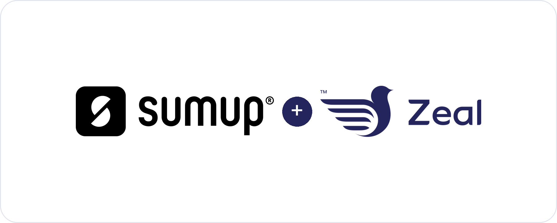 Zeal loyalty runs alongside the SumUp payment app on the card machine