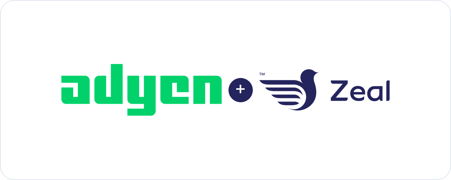 Zeal loyalty runs alongside the Adyen payment app on the card machine