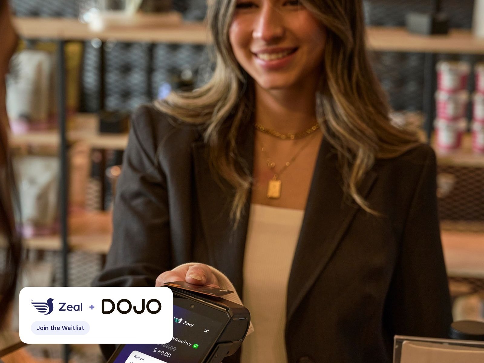 Card machine running Zeal loyalty. Zeal is not yet available on Dojo card machines