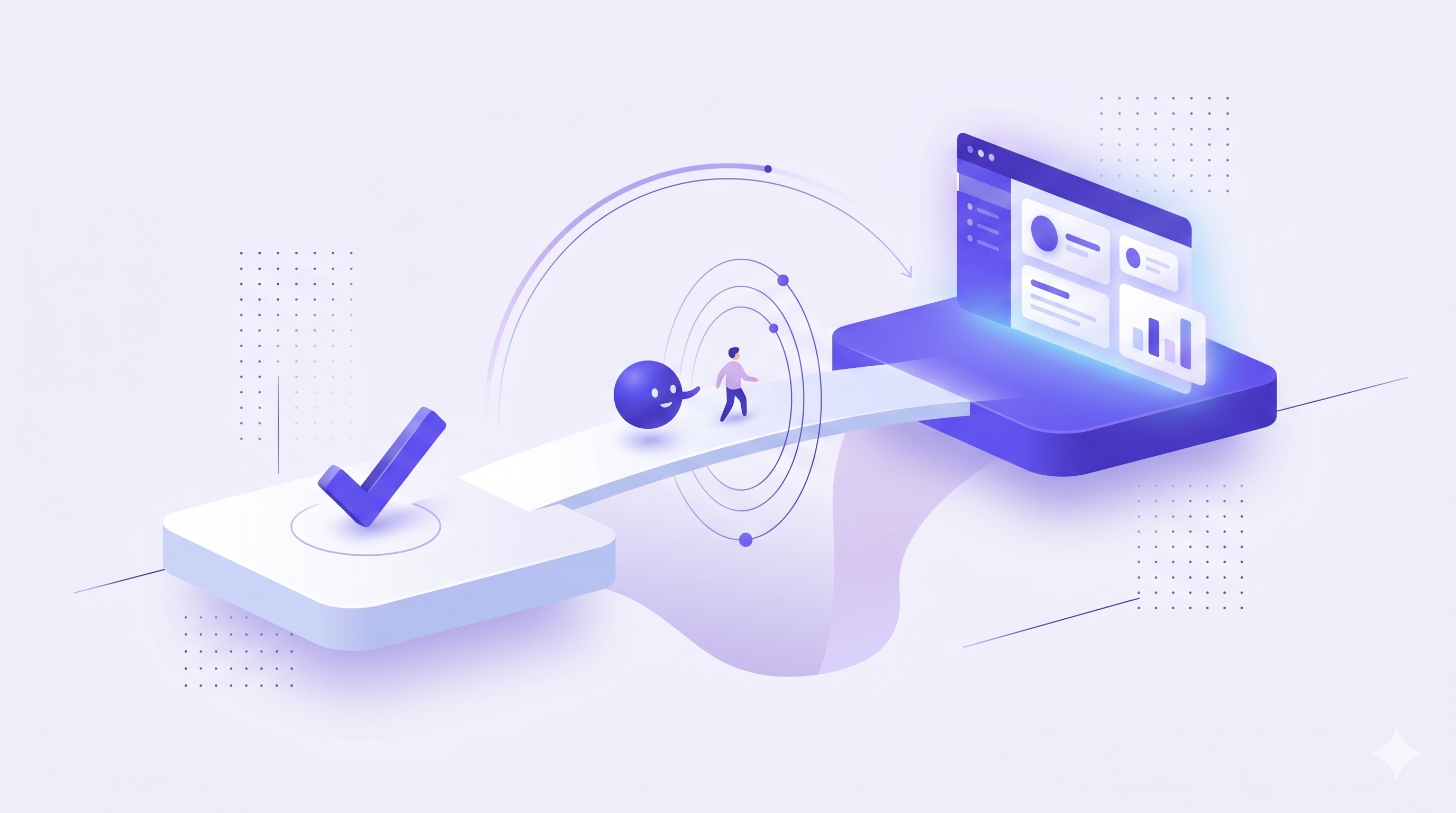 An AI onboarding agent guiding a new SaaS customer through the post-purchase window.