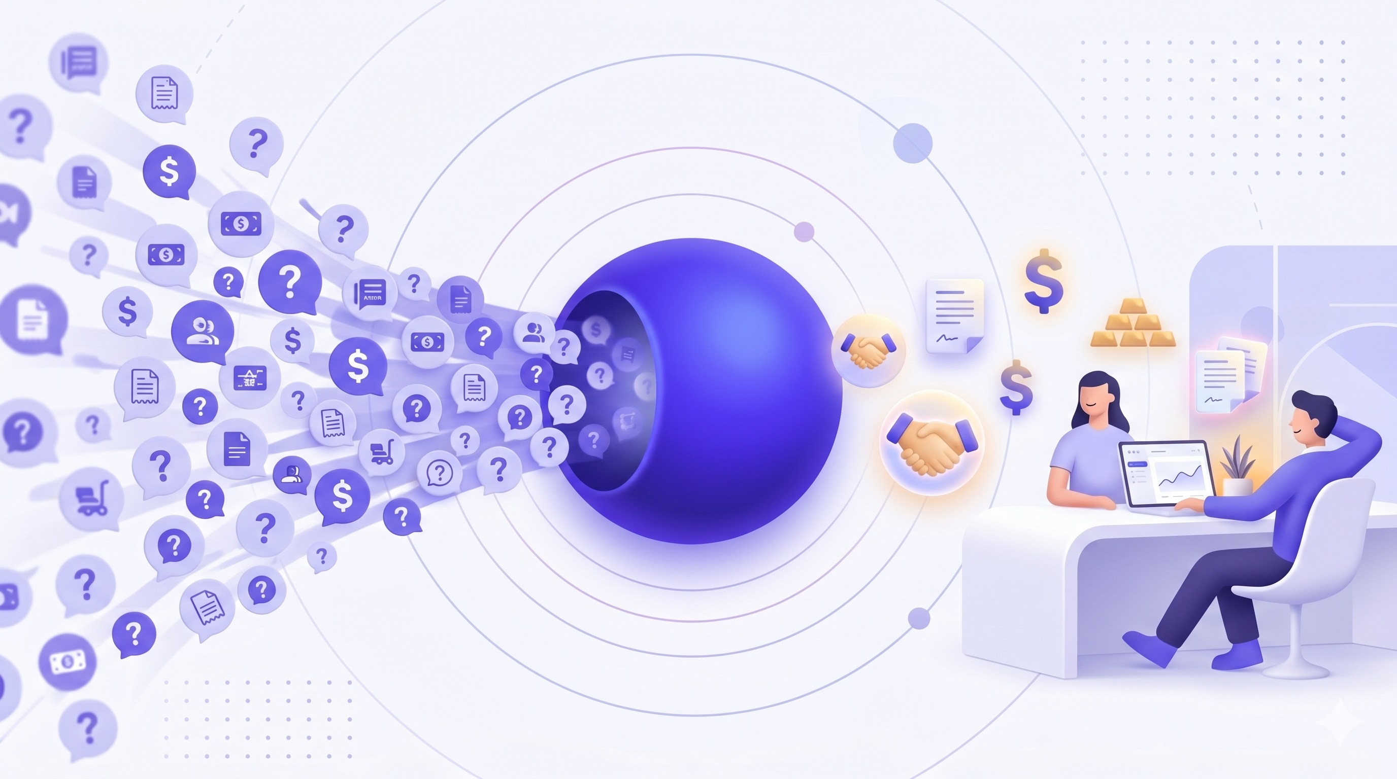 An AI agent answering support and billing questions so sales reps can focus on selling.