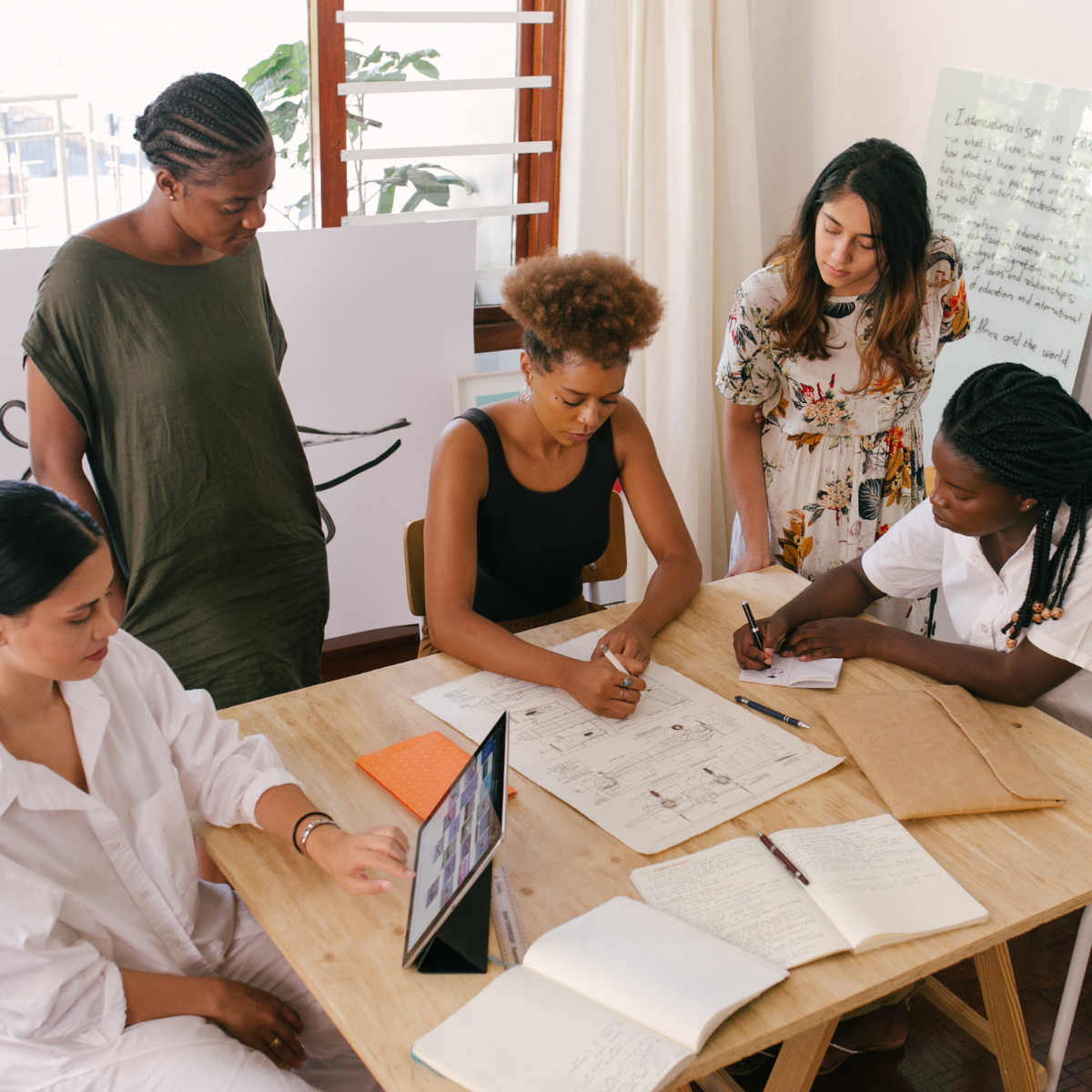 Equipe en brainstorming