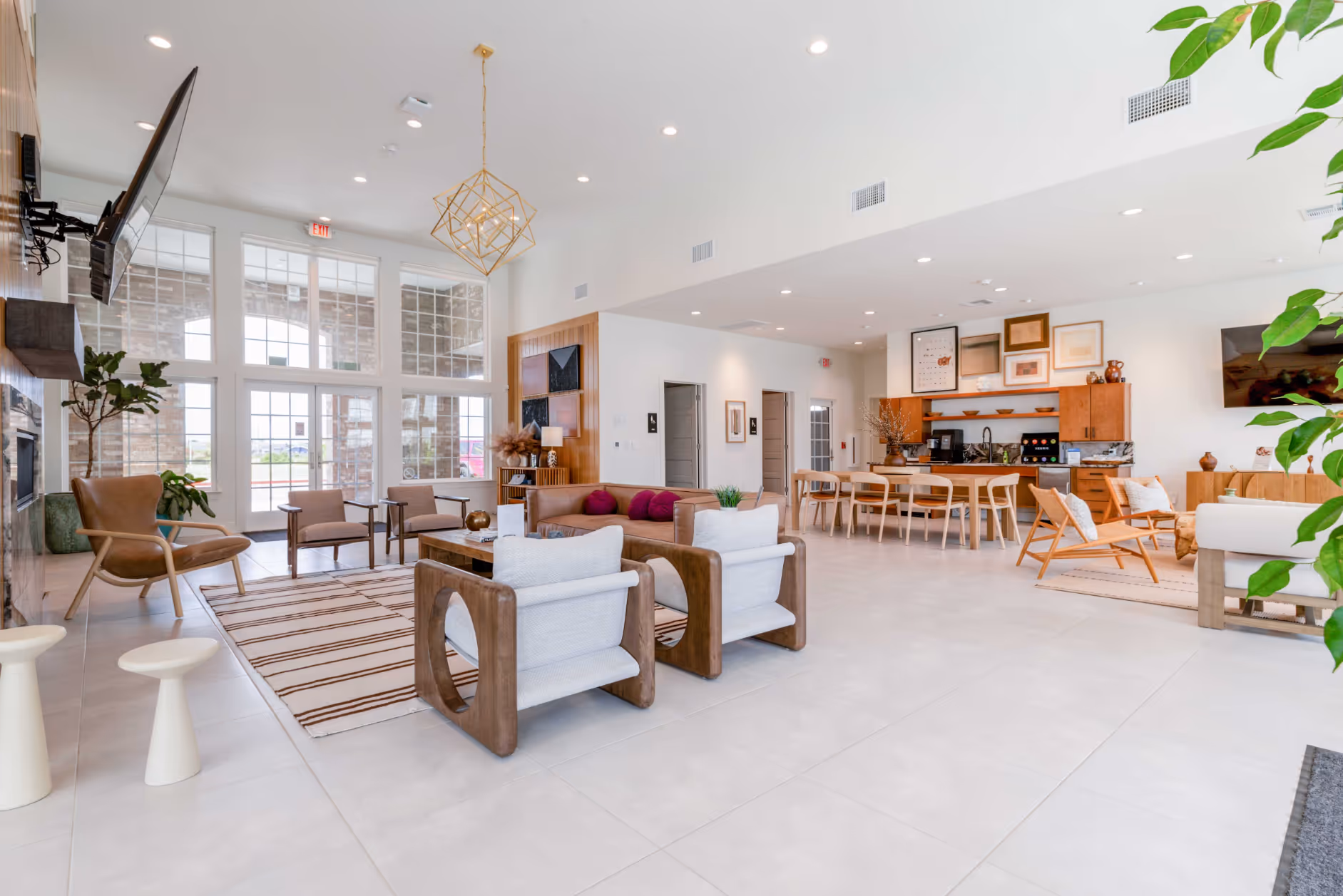 clubhouse with coffee bar