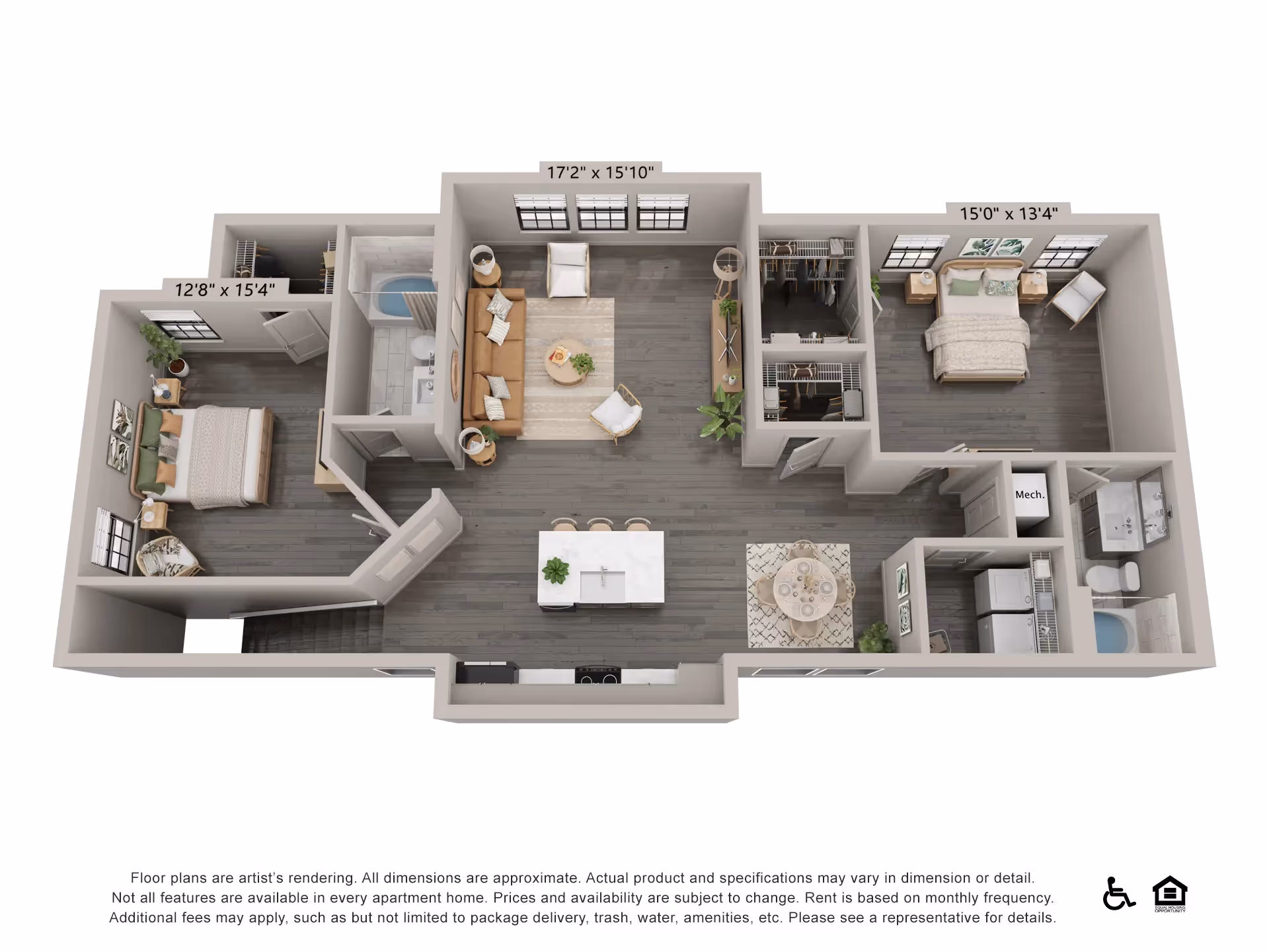 B3 floor plan rendering