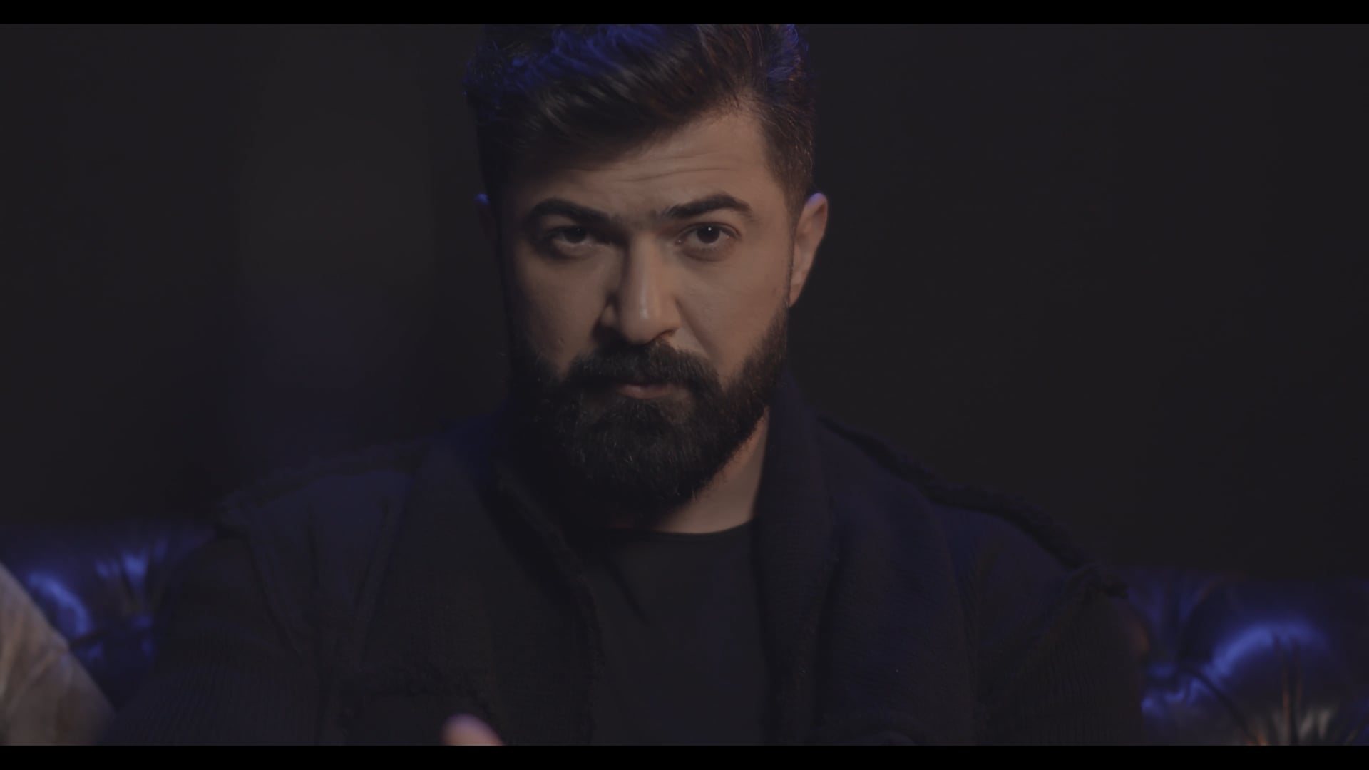 A man in low light