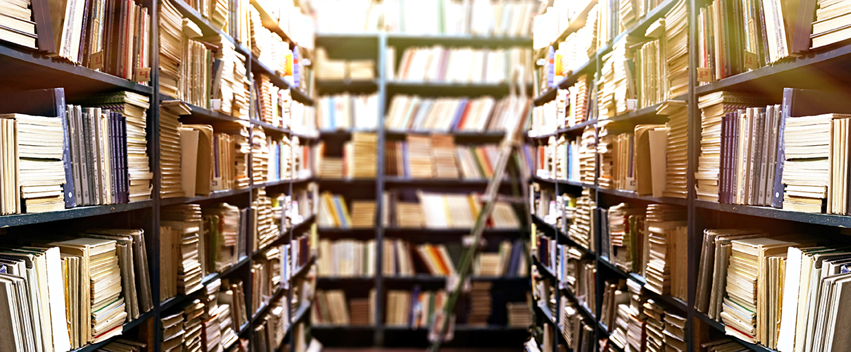 An old archive of papers and books