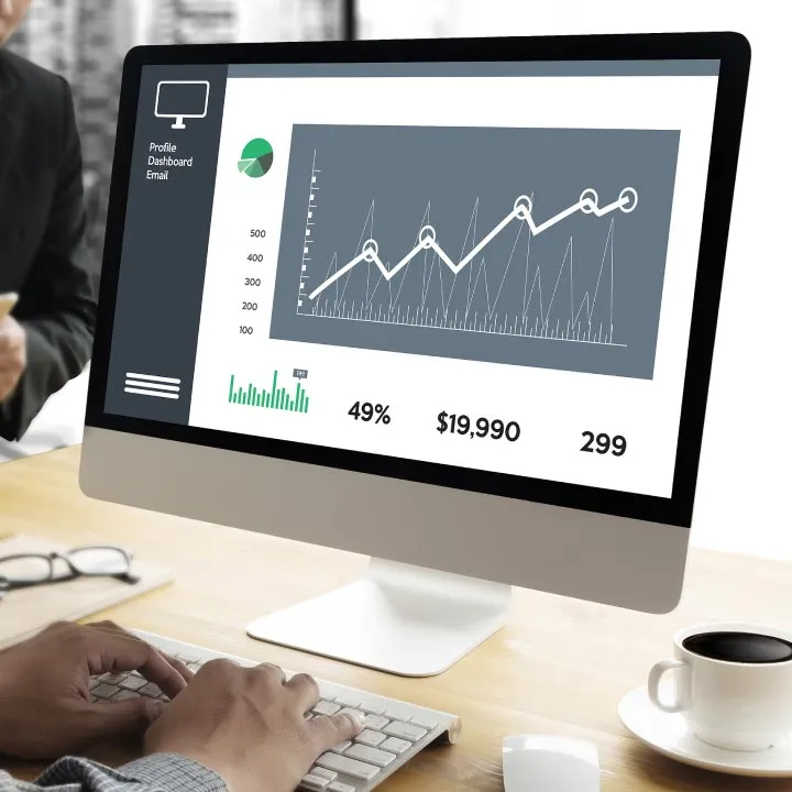 computer dashboard chart