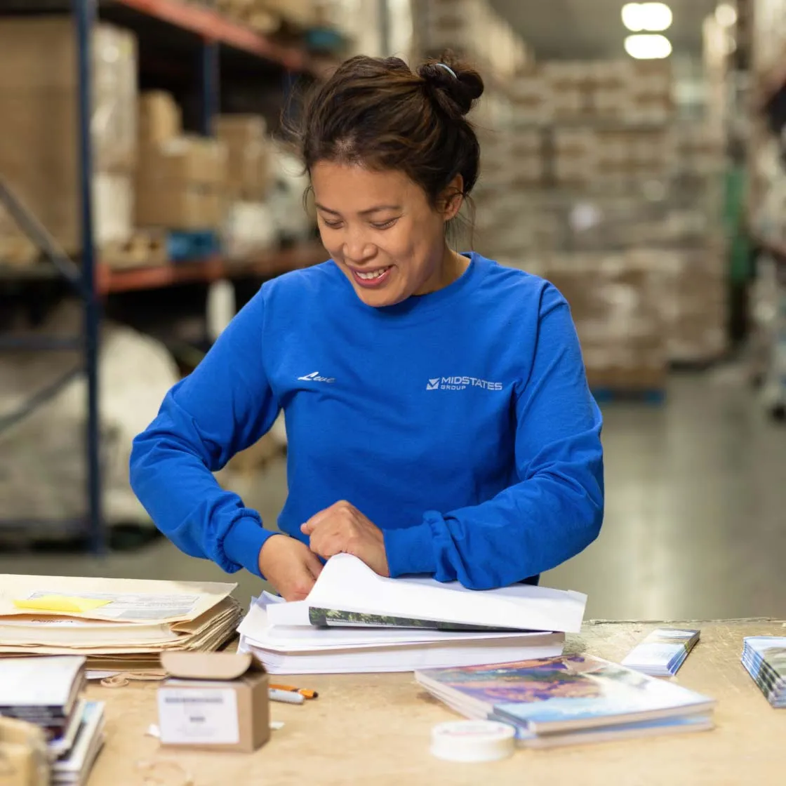 woman fulfilling orders