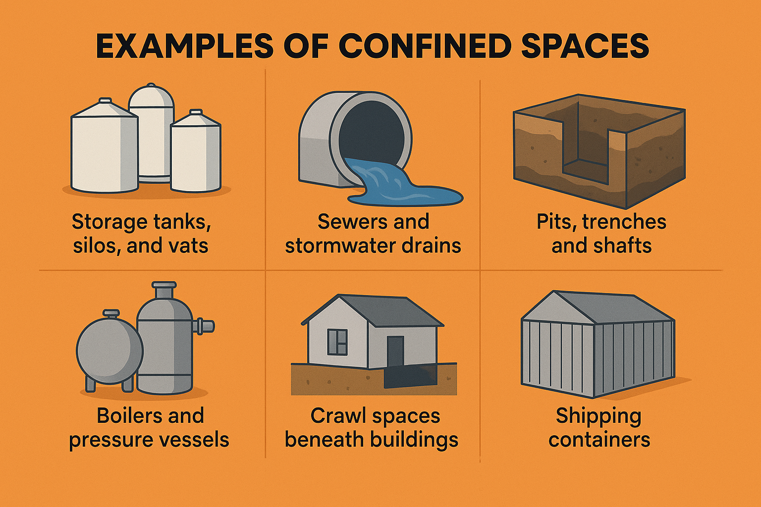 examples of confined spaces